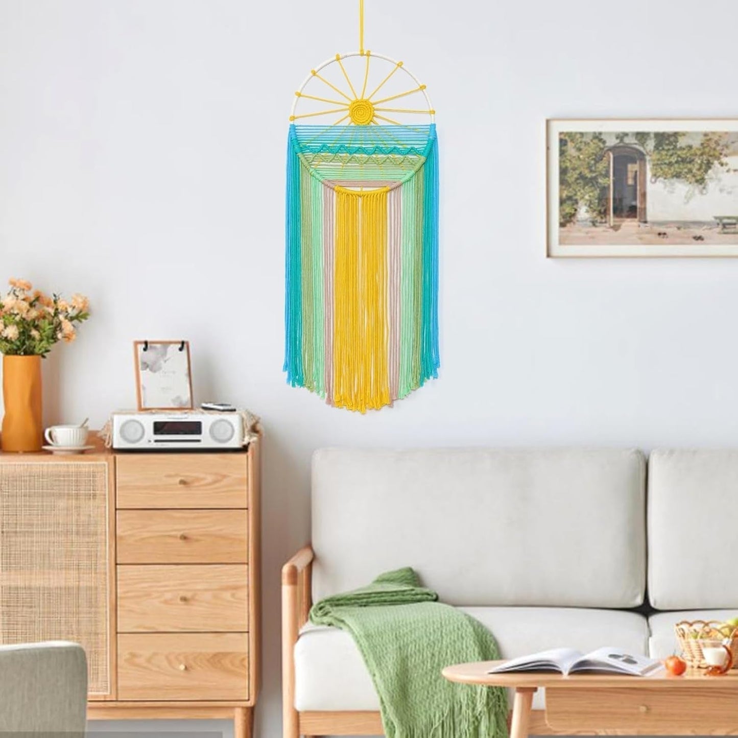 Wandteppich Lomohoo Traumfänger Wandteppich Sonnenmuster Regenbogenzimmer Zuhause – Accessoires und Dekorationen Naty Shop