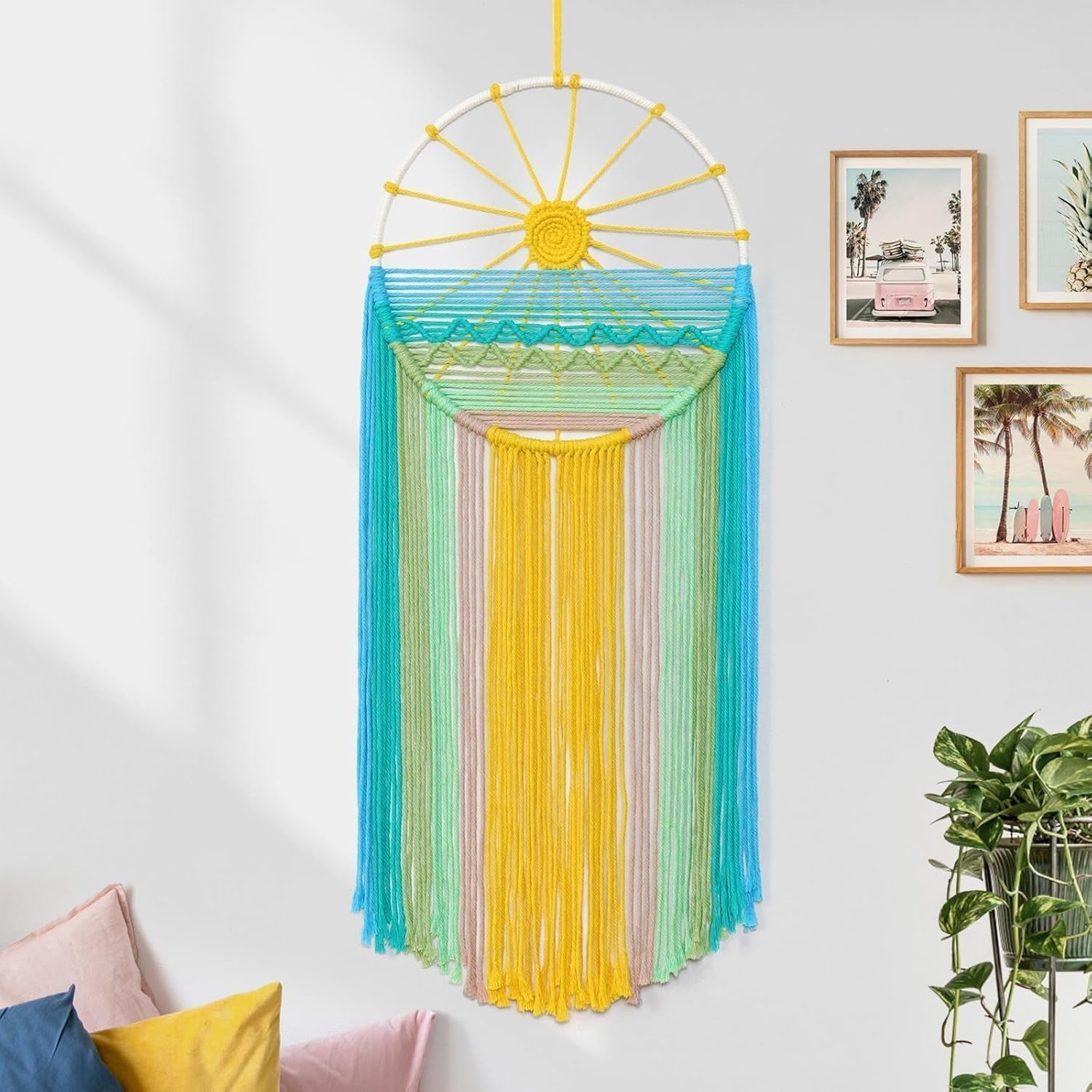 Wandteppich Lomohoo Traumfänger Wandteppich Modell Regenbogen Wintergarten Zuhause – Accessoires und Dekorationen Naty Shop Sonnenstrahl