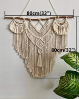 Großer natürlicher, böhmischer Wandteppich aus Treibholz über dem Kopfteil. Startseite – Accessoires und Dekorationen Naty Shop
