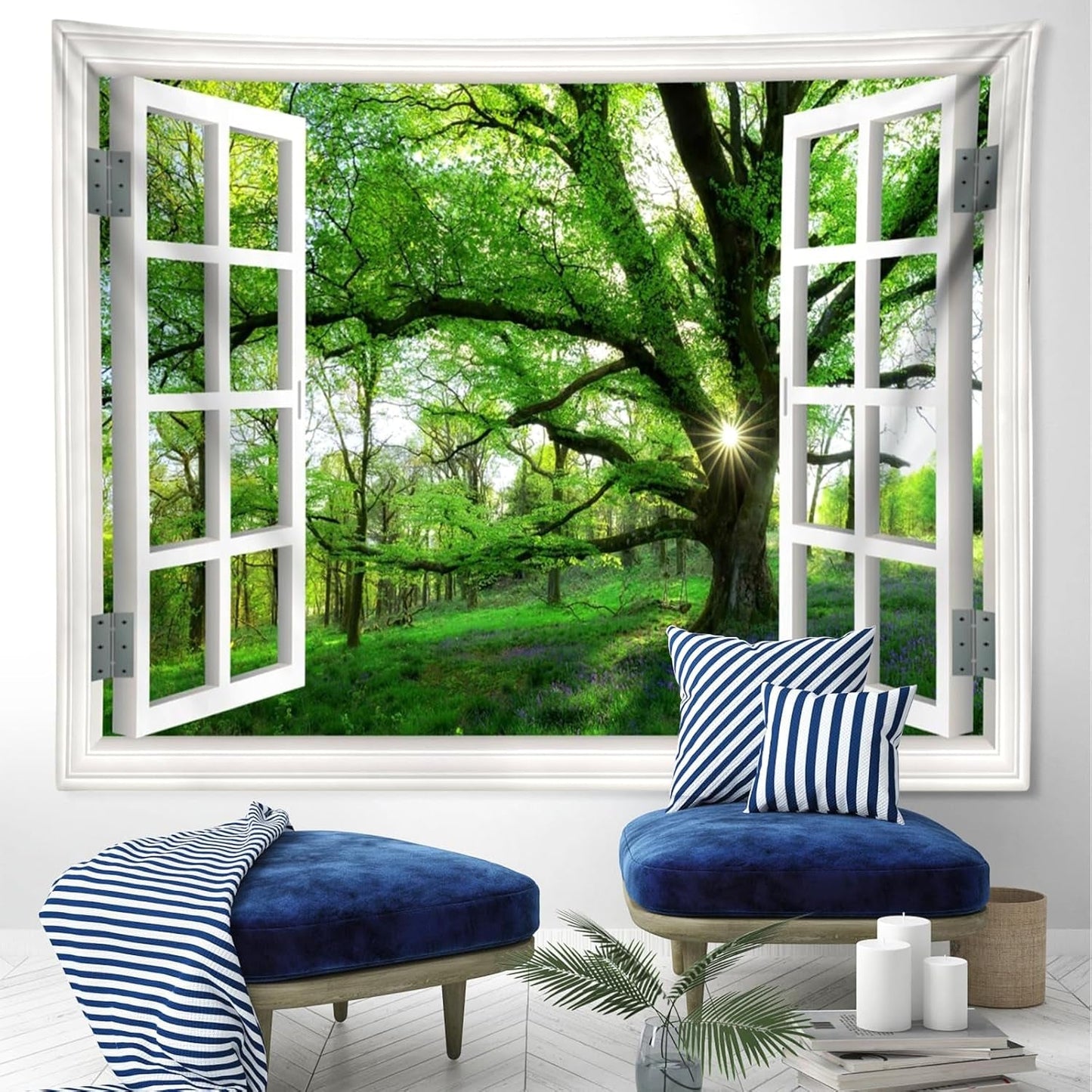 Gobelin Dschungellandschaft xxl Waldleinwand Fenster Home - Accessoires und Dekorationen Naty Shop