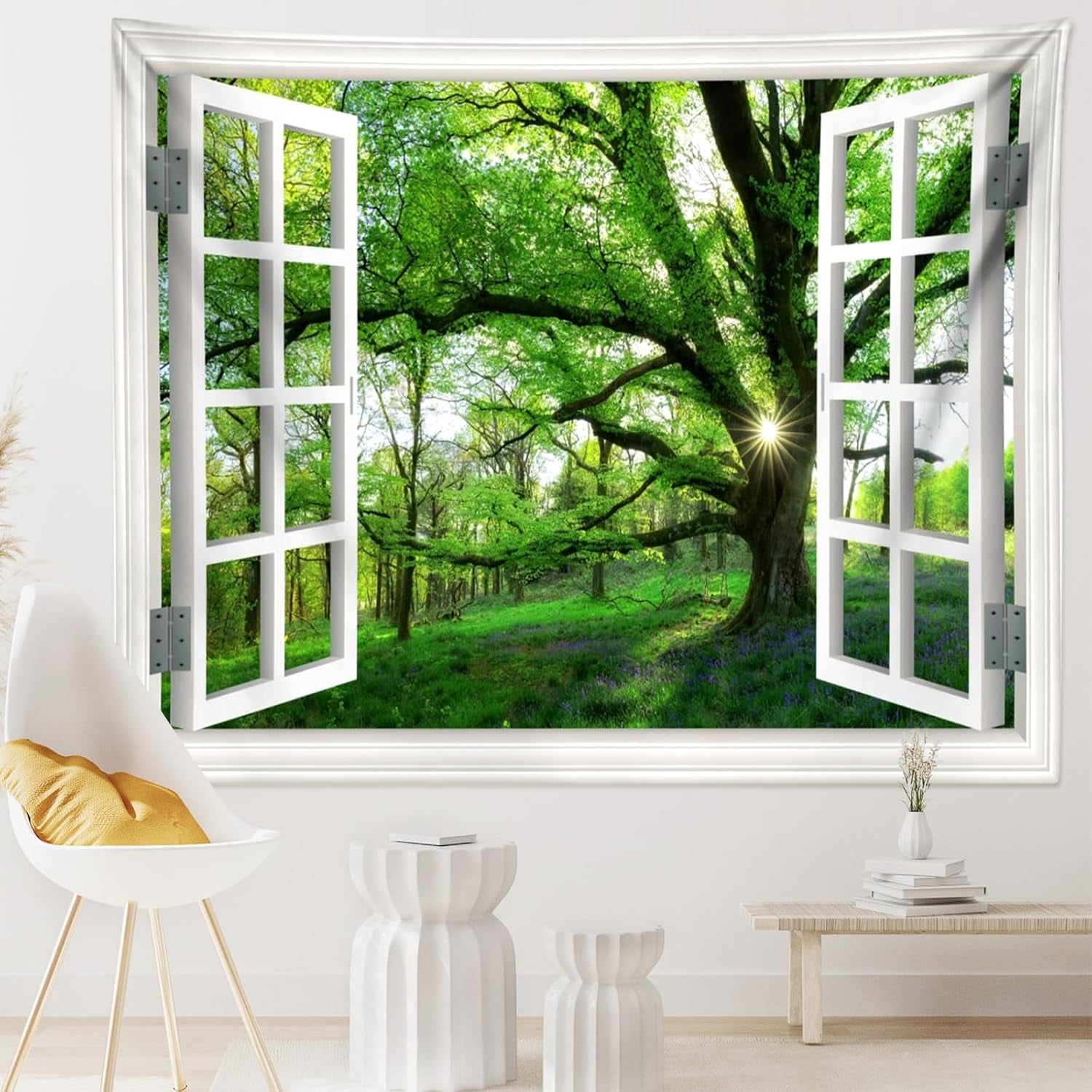 Gobelin Dschungellandschaft xxl Waldleinwand Fenster Home - Accessoires und Dekorationen Naty Shop