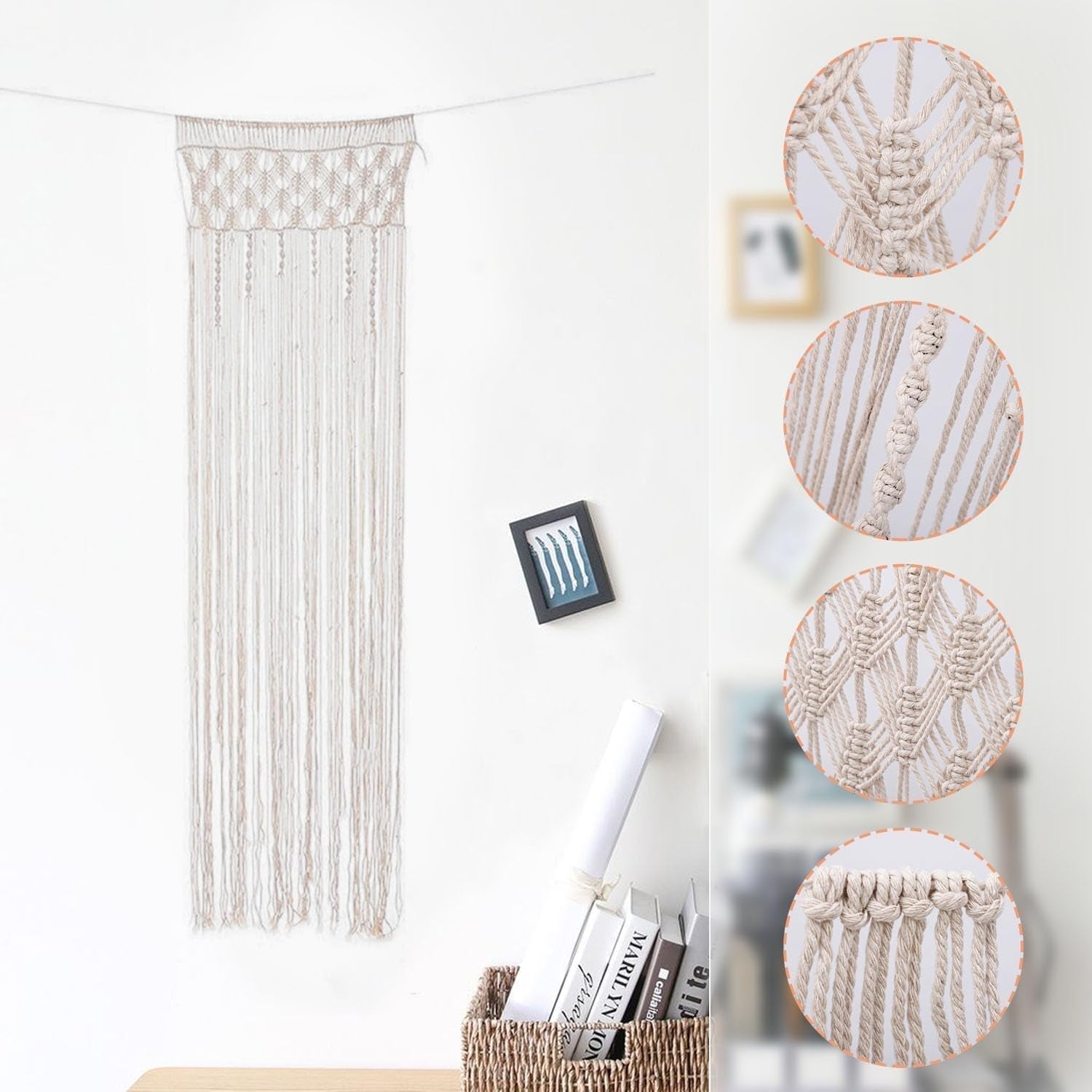 Wandteppich, Türvorhang, gewebter Wandteppich, Raumteiler, Wohnaccessoires und Dekorationen Naty Shop