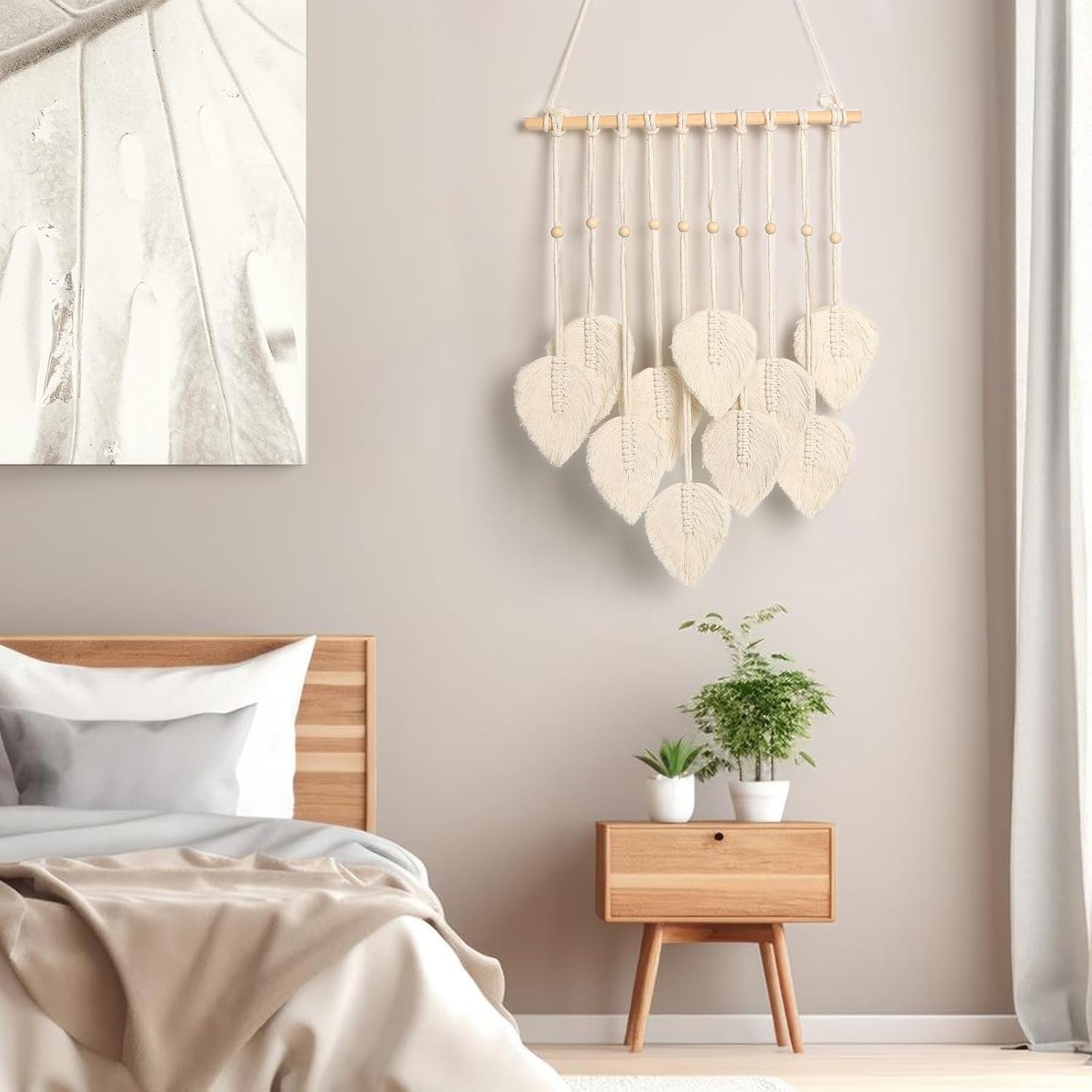 Gobelin Quatre handgemachte flache Girlande aus gewebten Blättern Zuhause - Accessoires und Dekorationen Naty Shop