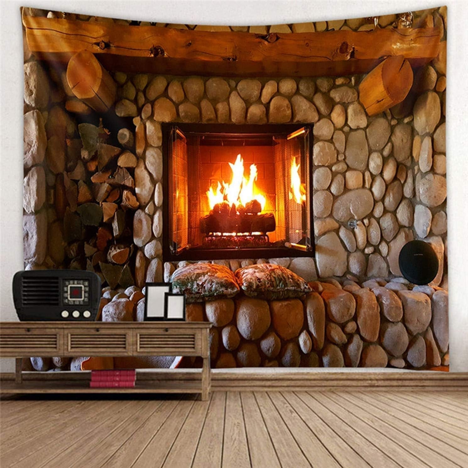Kamin-Wandteppich aus Leinwand, Gobelin, Goa, Indien. Startseite – Accessoires und Dekorationen, Naty Shop