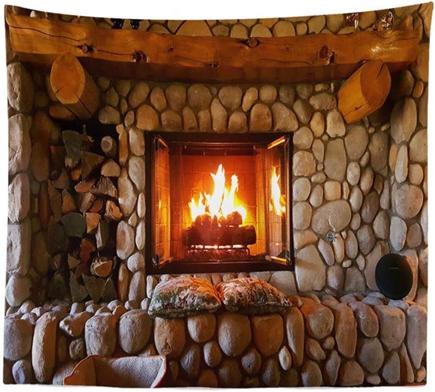Kamin-Wandteppich aus Leinwand, Gobelin, Goa, Indien. Startseite – Accessoires und Dekorationen, Naty Shop