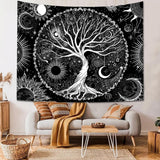 Tapisserie Sequpr Baum Leben Sonne Mond Zuhause – Accessoires und Dekorationen Naty Shop