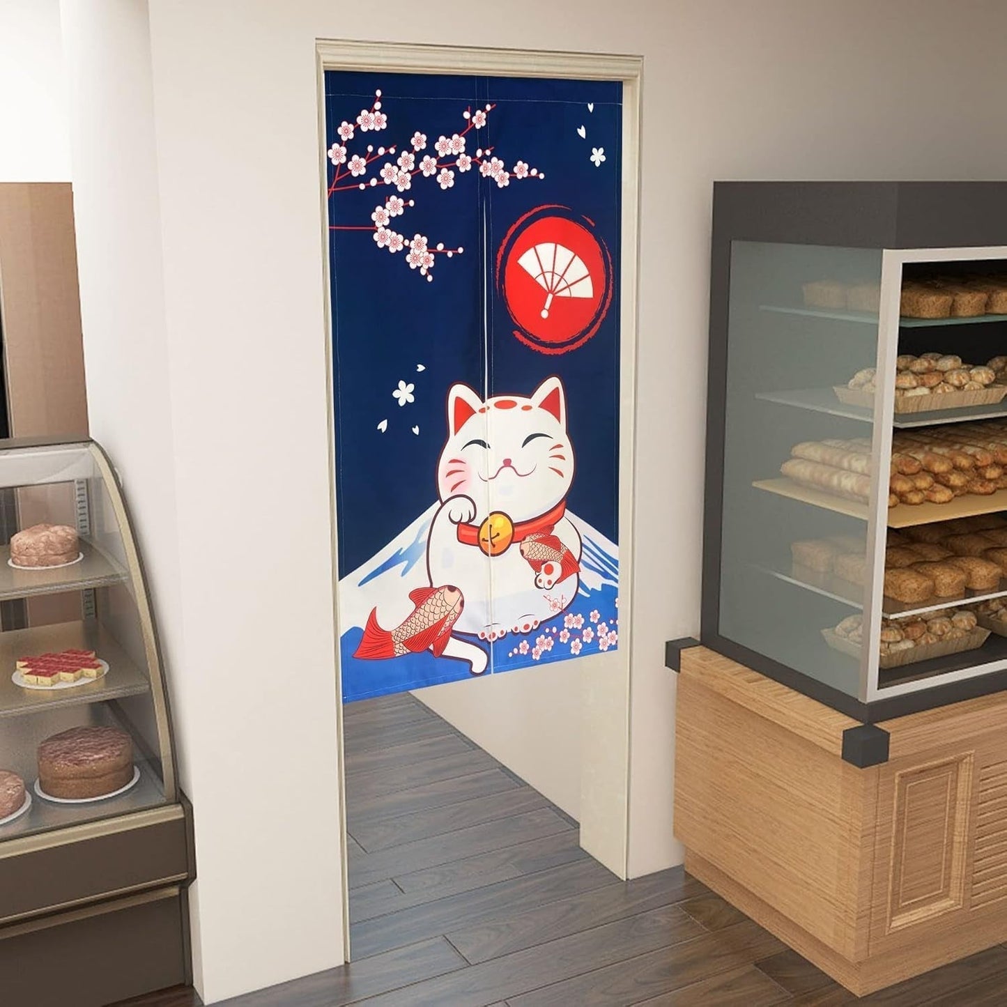 Gobelin im japanischen Stil, dicke Noren-Vorhänge aus Leinen, lange Vorhänge, Zuhause – Accessoires und Dekorationen, Naty Shop