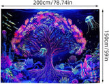 Wandteppich Suaywo Psychedelic Fluorescent Tree Life Room Home – Accessoires und Dekorationen Naty Shop