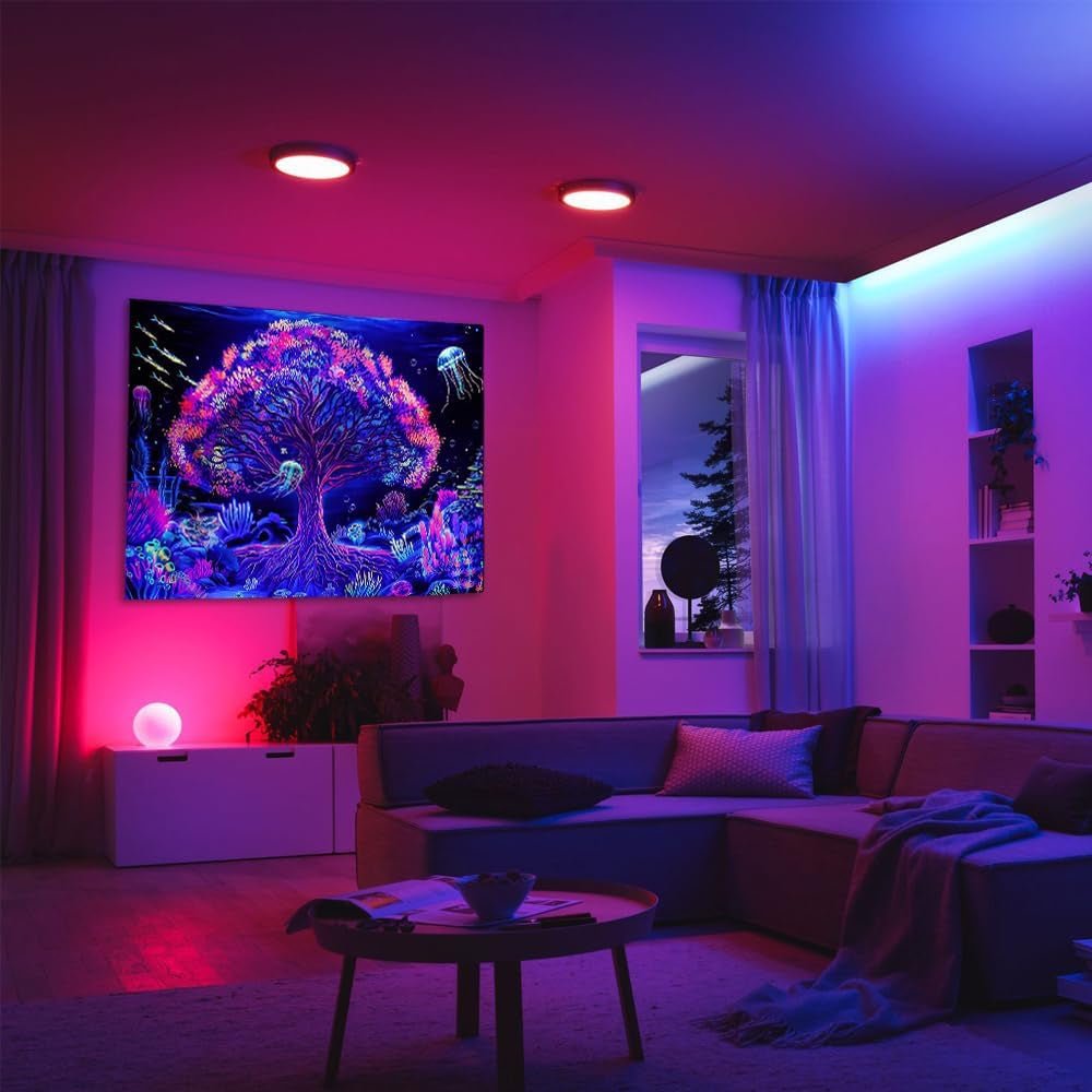 Wandteppich Suaywo Psychedelic Fluorescent Tree Life Room Home – Accessoires und Dekorationen Naty Shop
