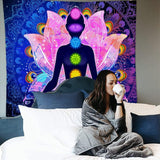 Bunter mystischer Mandala-Wandteppich Zuhause – Accessoires und Dekorationen Naty Shop