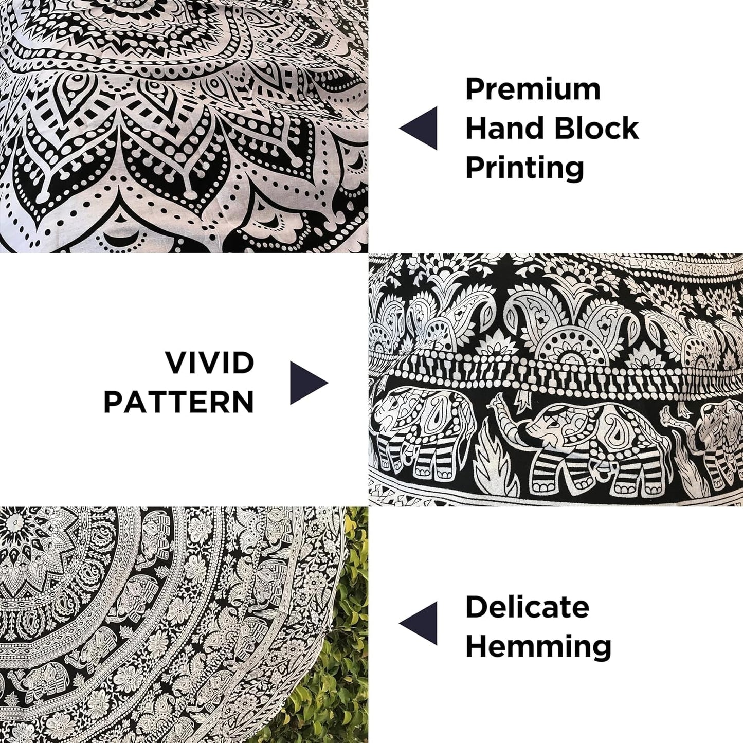 Wandteppich Wandteppich Mandala grau schwarz Wandtuch Zuhause – Accessoires und Dekorationen Naty Shop