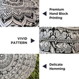 Wandteppich Wandteppich Mandala grau schwarz Wandtuch Zuhause – Accessoires und Dekorationen Naty Shop