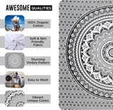 Wandteppich Wandteppich Mandala grau schwarz Wandtuch Zuhause – Accessoires und Dekorationen Naty Shop