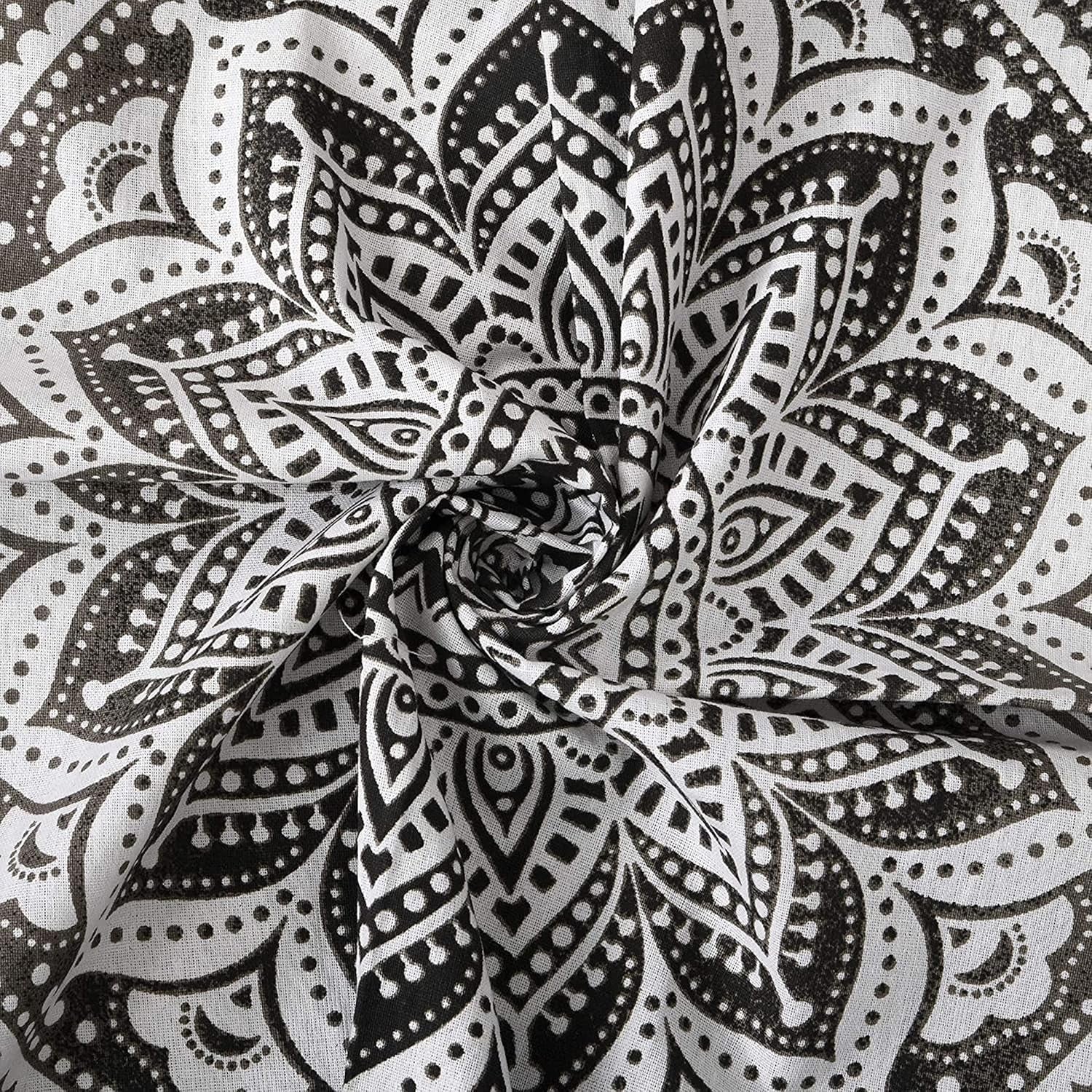 Wandteppich Wandteppich Mandala grau schwarz Wandtuch Zuhause – Accessoires und Dekorationen Naty Shop