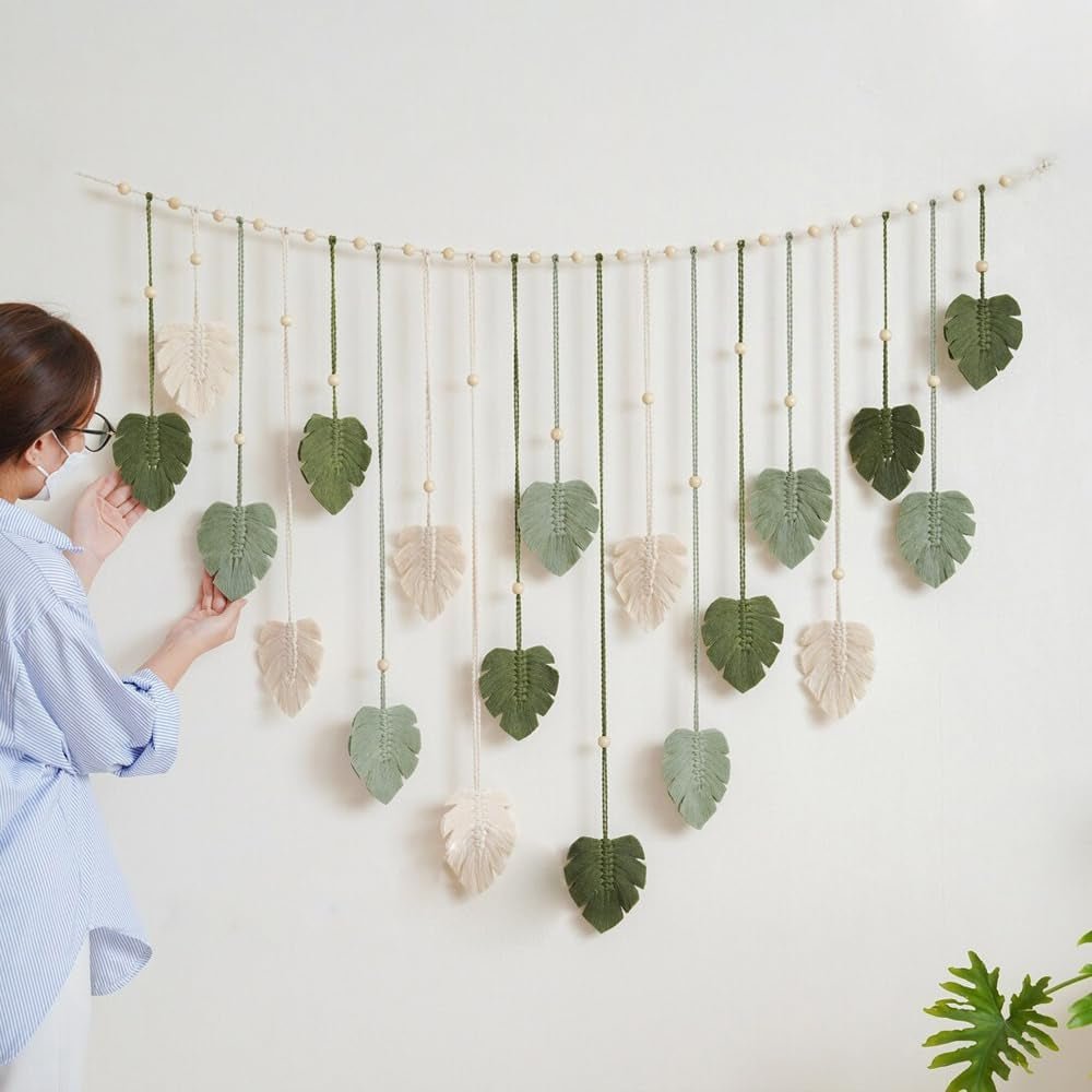 Gobelin grün gewebter Gobelin mit Holznägeln Startseite – Accessoires und Dekorationen Naty Shop Standardtitel