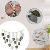 Gobelin grün gewebter Wandteppich mit Holznägeln Zuhause – Accessoires und Dekorationen Naty Shop