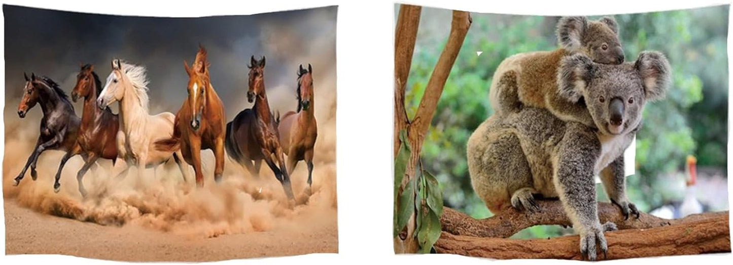 Wandteppich Ulticool Haus Strand Meer Palmeninsel Zuhause – Accessoires und Dekorationen Naty Shop Koala-Pferde
