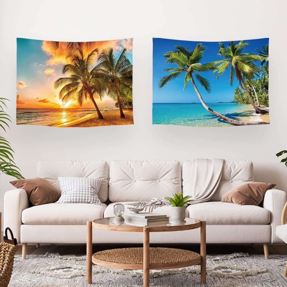 Wandteppich Ulticool Haus Strand Meer Palmeninsel Haus – Accessoires und Dekorationen Naty Shop