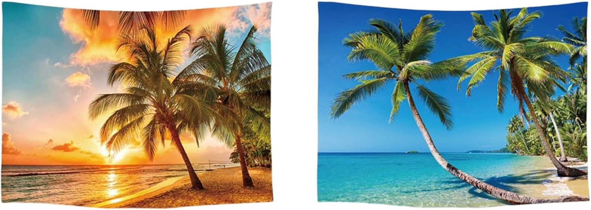 Ulticool Wandteppich Haus Strand Meer Insel Palme Haus – Accessoires und Dekorationen Naty Shop Strandpalme