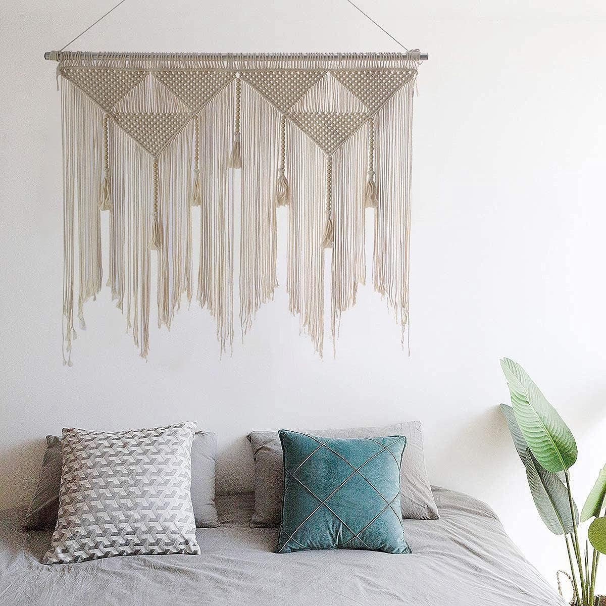Beige gewebter Türteppich mit Quaste, Schlafzimmer, Balkon, Zuhause – Accessoires und Dekorationen, Naty Shop