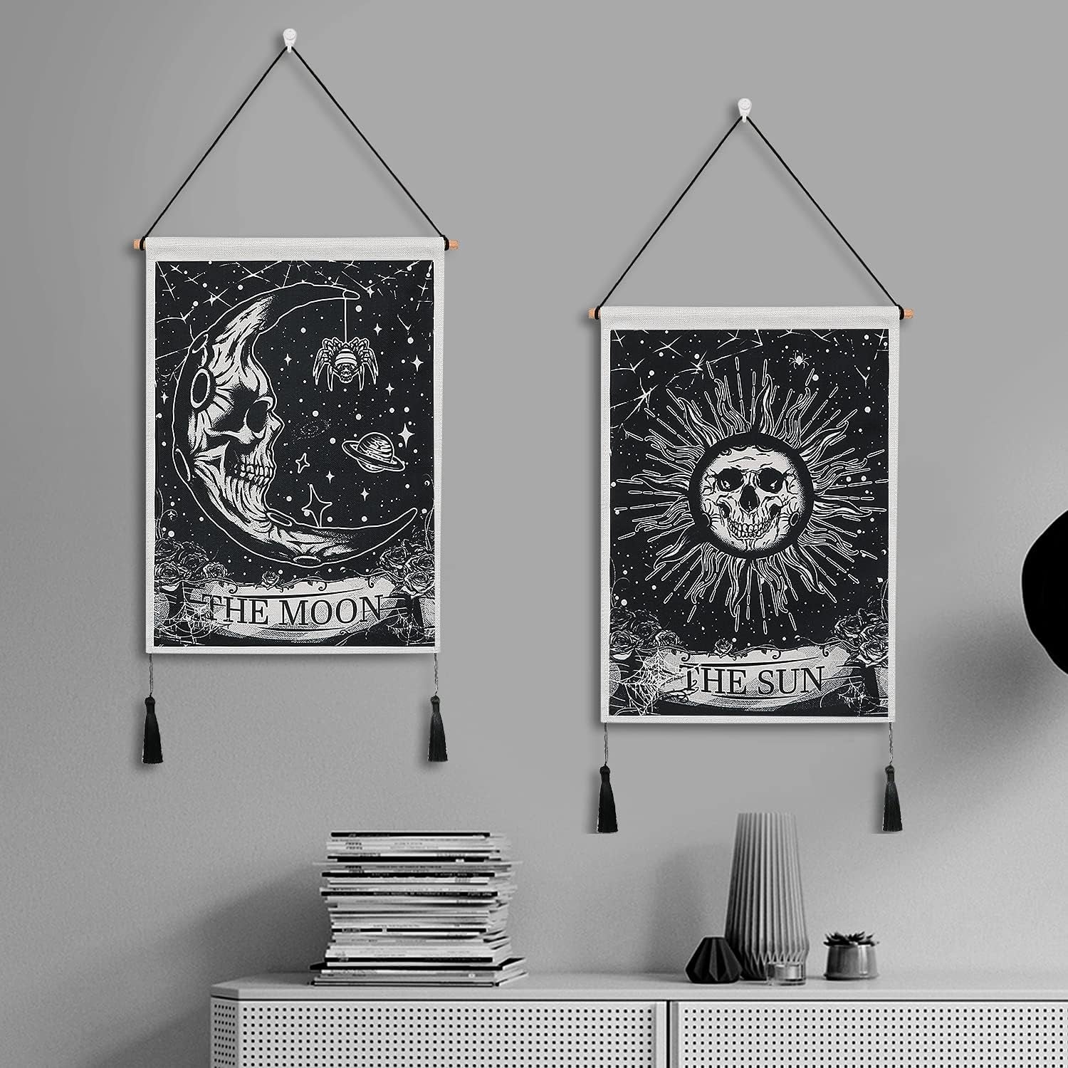 Wandteppich Weldomcor Tarot-Totenkopf-Set Sonne Startseite – Accessoires und Dekorationen Naty Shop