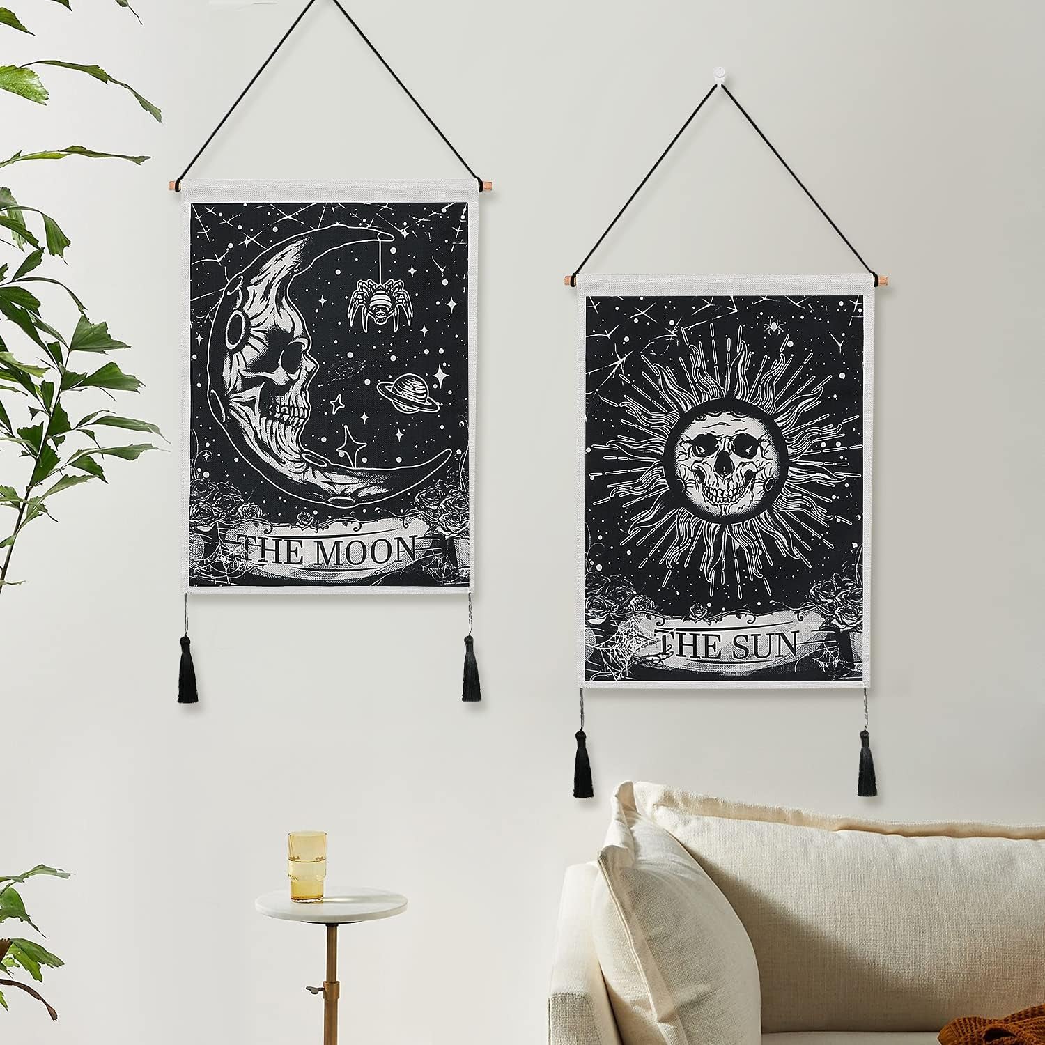 Wandteppich Weldomcor Tarot-Totenkopf-Set Sonne Startseite – Accessoires und Dekorationen Naty Shop