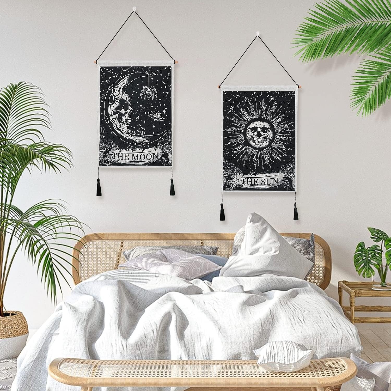 Wandteppich Weldomcor Tarot-Totenkopf-Set Sonne Startseite – Accessoires und Dekorationen Naty Shop