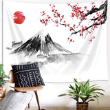 Yisumei Wandteppich, ästhetische Mondblumen, schwarze Größe, Zuhause – Accessoires und Dekorationen, Naty Shop, Rot, 150 L x 130 B cm