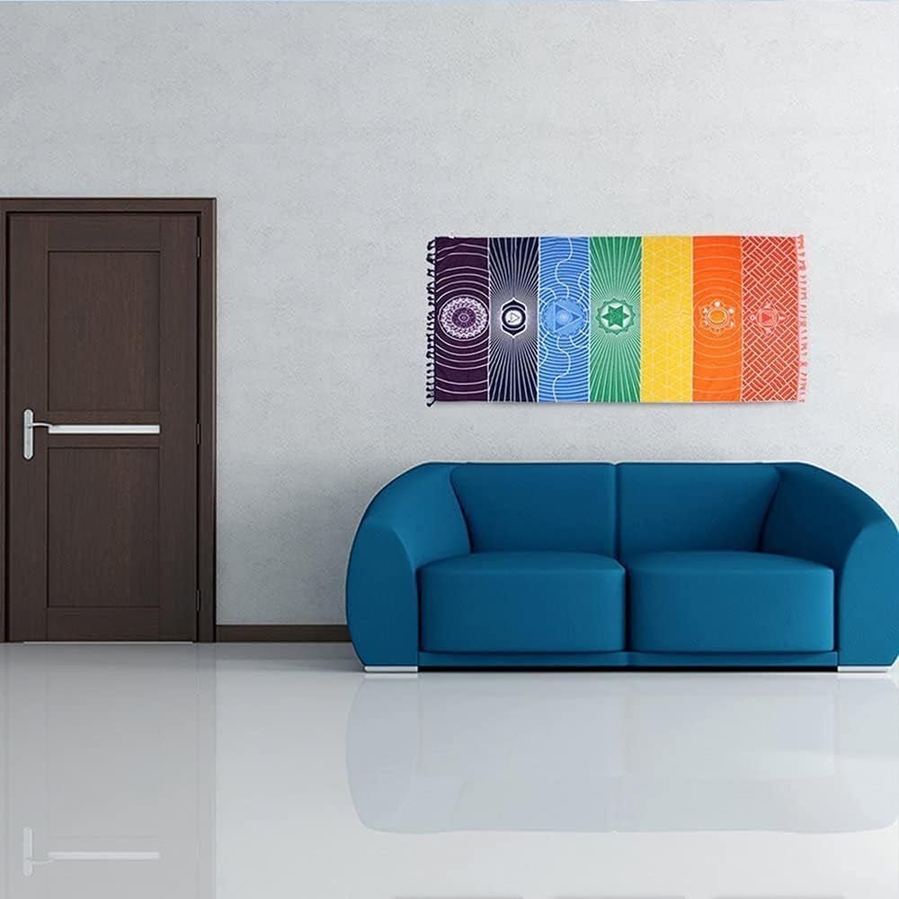 Wandteppich Yoga Meditation Sieben Chakra Hippie Casa - Accessoires und Dekorationen Naty Shop
