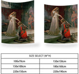 Wandteppich Yongfoto Ritter Ölgemälde Mittelalter England Zuhause – Accessoires und Dekorationen Naty Shop