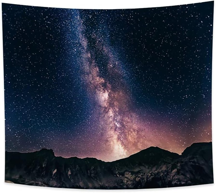 yongfoto Wandteppich Sternenhimmel Nebel geheimnisvolle Sterne Zuhause – Accessoires und Dekorationen Naty Shop 160L x 180B cm