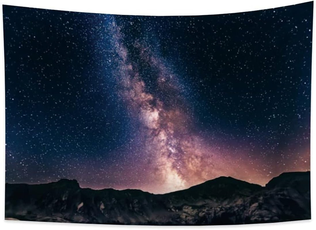 Wandteppich Yongfoto Sternenhimmel Nebel geheimnisvolle Sterne Zuhause – Accessoires und Dekorationen Naty Shop 70L x 100B cm