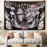 Wandteppich Yrenendenge Schmetterlinge Skelett Pilze Haus Sterne Mond Casa - Accessoires und Dekorationen Naty Shop