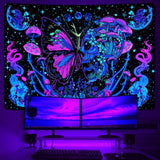 Yrendenge-Wandteppich, fluoreszierender Wandteppich, Schmetterlingsphase, Zuhause – Accessoires und Dekorationen, Naty Shop