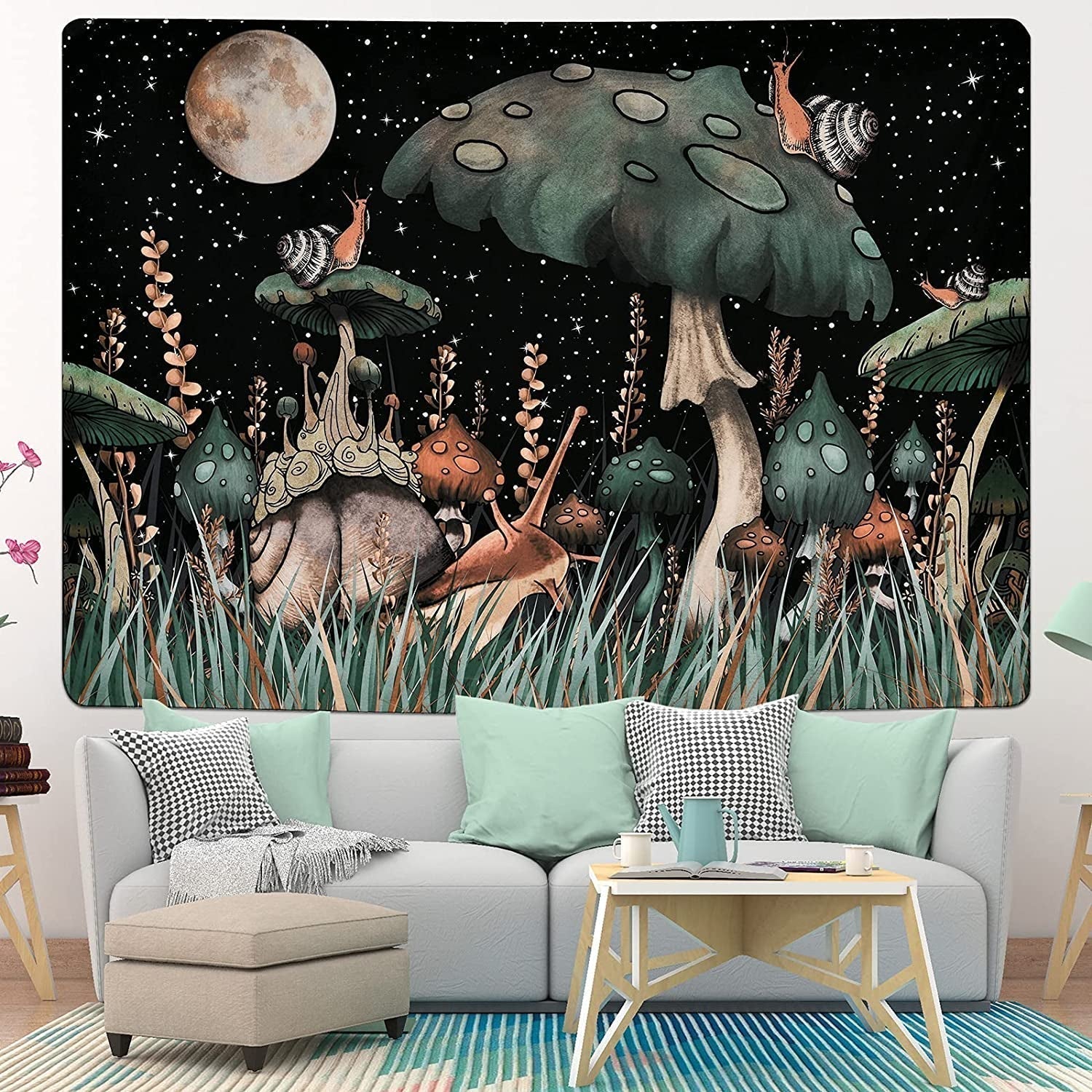 Wandteppich Yugarlibi Pilz Schwarzwaldschnecke hängend Zuhause - Accessoires und Dekorationen Naty Shop