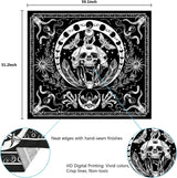 Gobelin Yugarlibi Skelett schwarze Schlange Motten ästhetische Leinwand Zuhause - Accessoires und Dekorationen Naty Shop