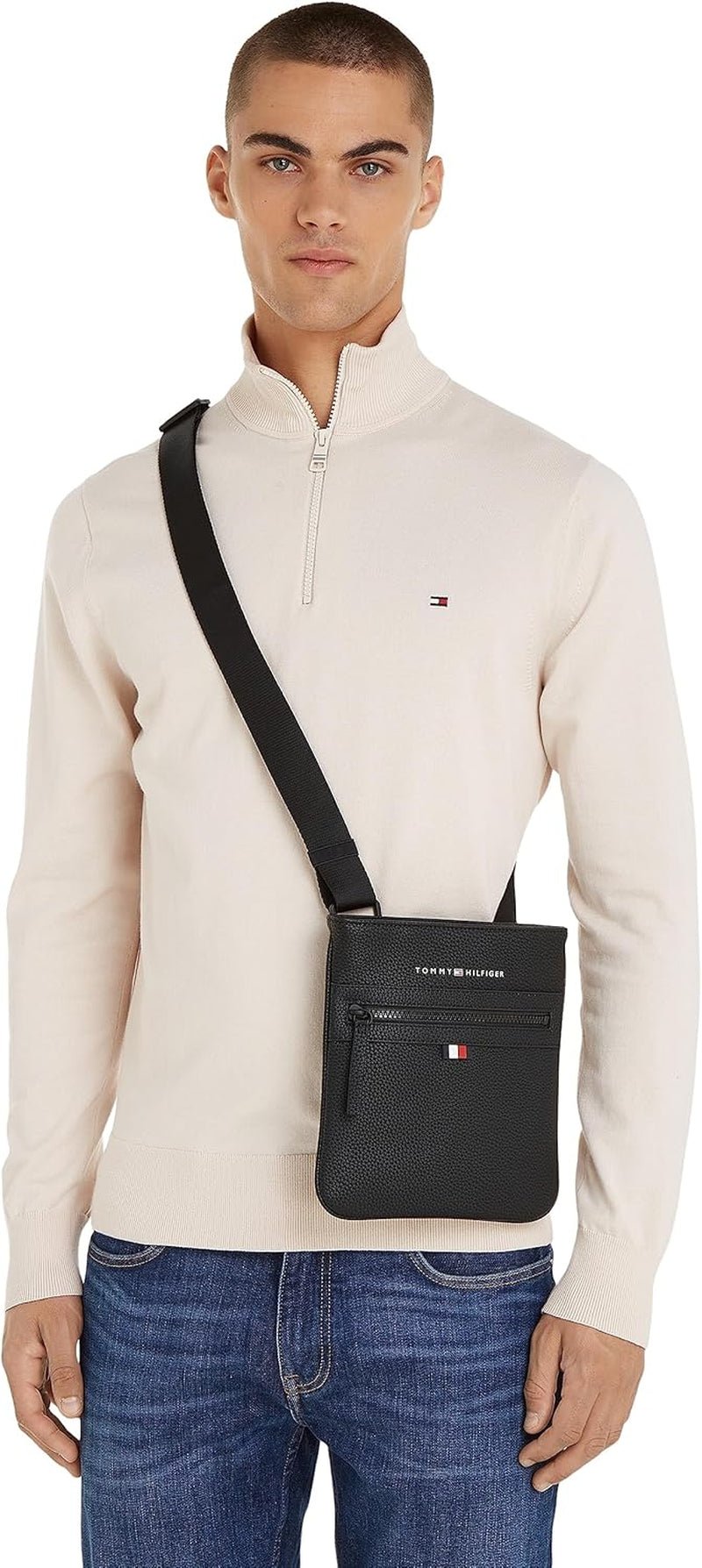 Tommy Hilfiger Herren ESSENTIAL PU MINI CROSSOVER Crossover-Gepäck und Reiseausrüstung Naty Shop