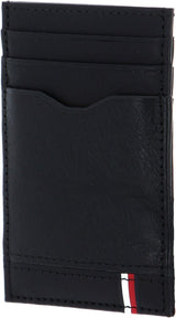 Tommy Hilfiger Herren-TH-Central-Kartenhalter, Bi-Fold-Geldbörse, Schwarz, Einheitsgröße Herren-Geldbörse Naty Shop