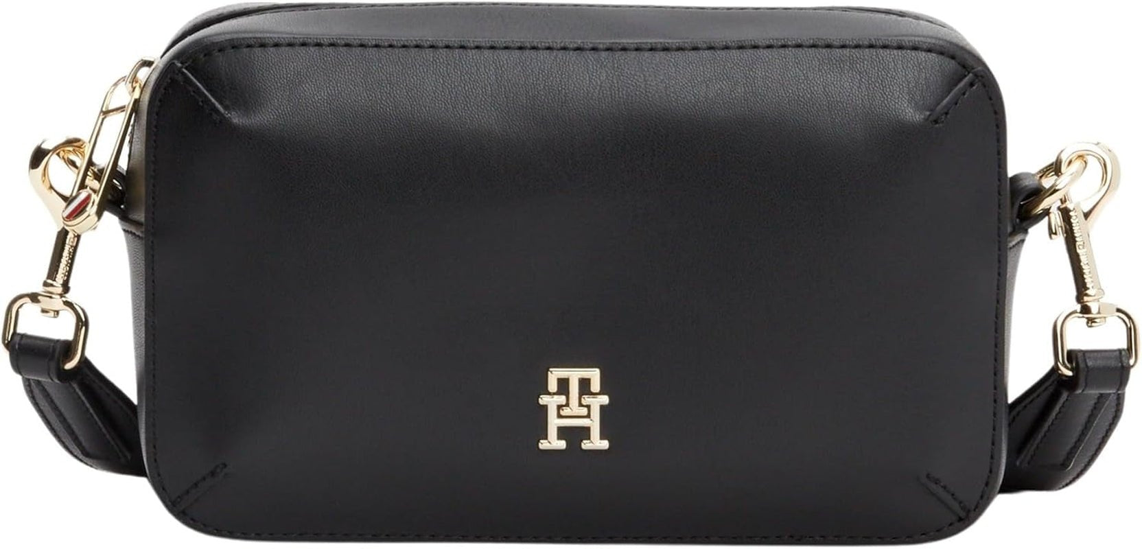 Tommy Hilfiger Umhängetasche Chic Flap Crossover Kleine Damentaschen Naty Shop Schwarz (schwarz)