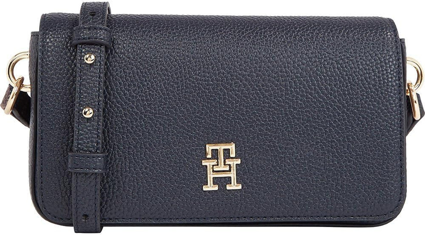 Tommy Hilfiger Umhängetasche Emblem Flap Crossover Kleine Taschen Damen Naty Shop Space Blue