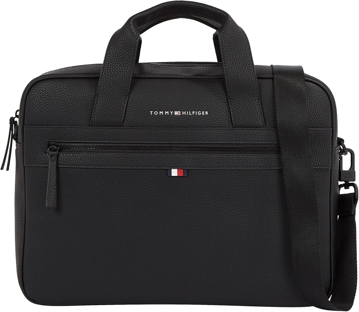 Tommy Hilfiger ESSENTIAL PU COMPUTER BAG Laptoptasche für Herren, Schwarz, OS Gepäck und Reiseausrüstung Naty Shop Standardtitel