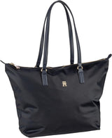 Tommy Hilfiger Damen Poppy Tragetasche mit Reißverschluss Damentaschen Naty Shop Blau (Space Blue)