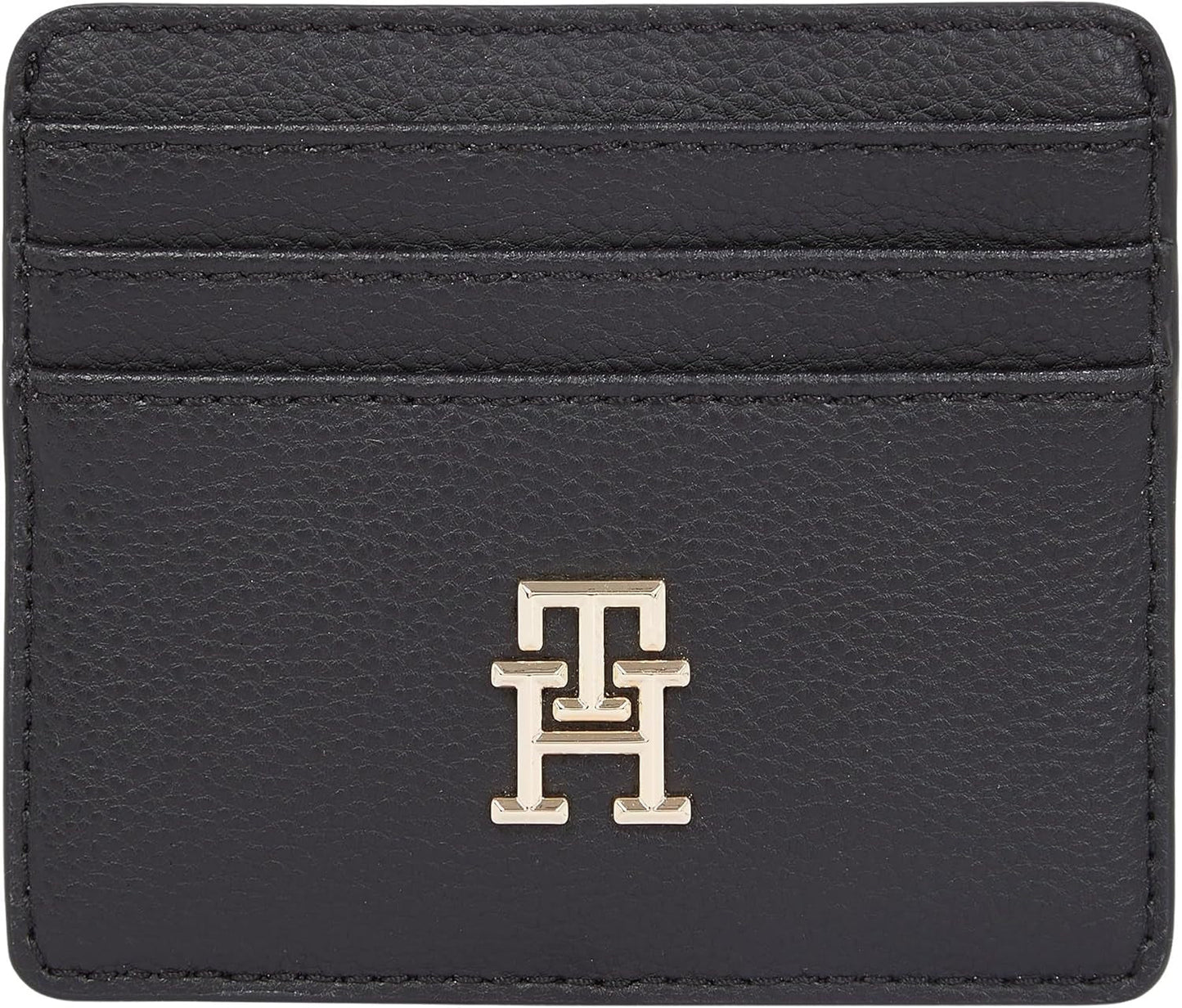 Tommy Hilfiger Damen-Kartenetui Soft Logotape Small, schwarz, Einheitsgröße Damenbrieftasche Naty Shop Standardtitel