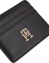 Tommy Hilfiger Damen Kartenetui Soft Logotape Small, schwarz, Einheitsgröße Portemonnaie Damen Naty Shop