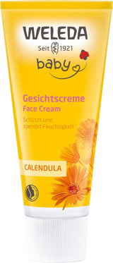 WELEDA Bio-Baby-Calendula-Gesichtscreme – Naturkosmetische Feuchtigkeitscreme mit Mandelöl und Bienenwachs zur Pflege trockener Haut. Natürliche Gesichtspflegecreme für Babys und Kinder (1x 50 ml) Kinder - Bade- und Hautpflege Naty Shop