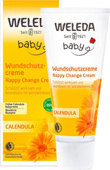 WELEDA Bio Baby-Calendula-Wundschutzcreme 75 ml – Naturkosmetische Wundsalbe / Babycreme zum Schutz der empfindlichen Babyhaut im Windelbereich. Hilft bei Rötungen, gereizter Haut und Schmerzen Kinder - Bad und Hautpflege Naty Shop Wundschutzcreme 75 ml