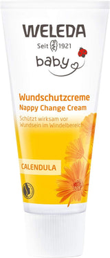 WELEDA Bio Baby-Calendula-Wundschutzcreme 75 ml – Naturkosmetische Wundsalbe / Babycreme zum Schutz der empfindlichen Babyhaut im Windelbereich. Hilft bei Rötungen, gereizter Haut und Schmerzen. Kinder – Bath and Skincare Naty Shop