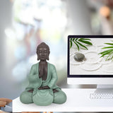 Zen Arôme SBM5 Zen Bodhi Statue, grün/braun, 20 cm hoch Statuetten und Skulpturen Naty Shop