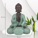 Zen Arôme SBM5 Zen Bodhi Statue, grün/braun, 20 cm hoch Statuetten und Skulpturen Naty Shop