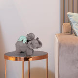 Zen'Light-Statue Buddha Bonze, der auf einem Elefanten schläft – Zen-Atmosphäre in Ihrem heiligen Raum – wunderschöne glückverheißende Figur – H 9,5 cm, braun und grün. Statuetten und Skulpturen von Naty Shop